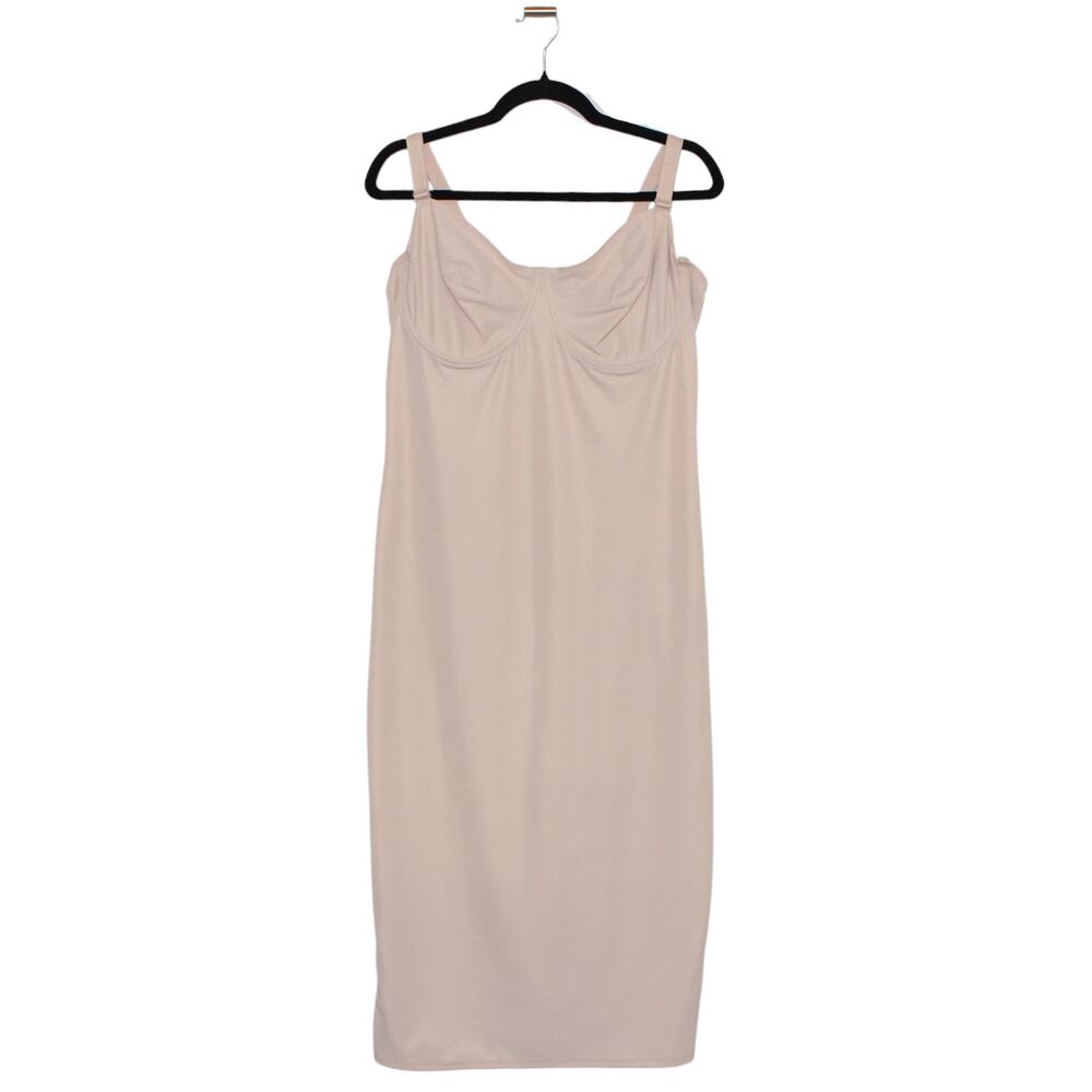 Body Slimmers by Nancy Ganz Slip Dress with Underwire Bra Size XL Beige